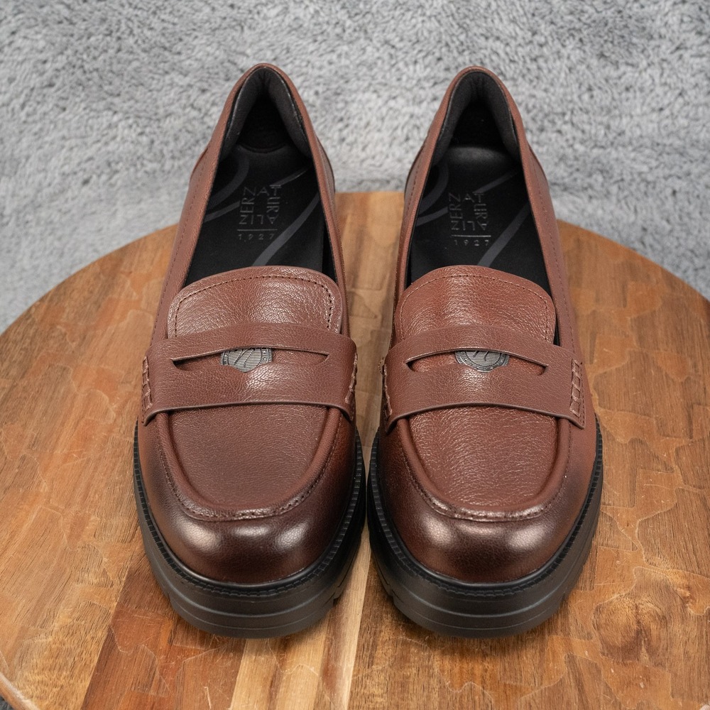 Naturalizer Women's Size 7.5 Wild Lumos Platform Brown Penny Loafer - Picture 2 of 7